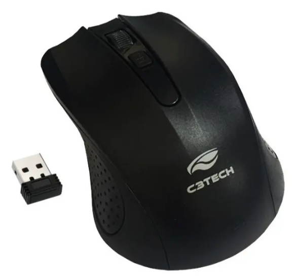 Mouse Sem Fio C3tech Wireless M-w20bk Usb Preto 2.4ghz [F133]