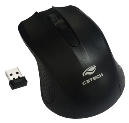 Mouse Sem Fio C3tech Wireless M-w20bk Usb Preto 2.4ghz [F133]