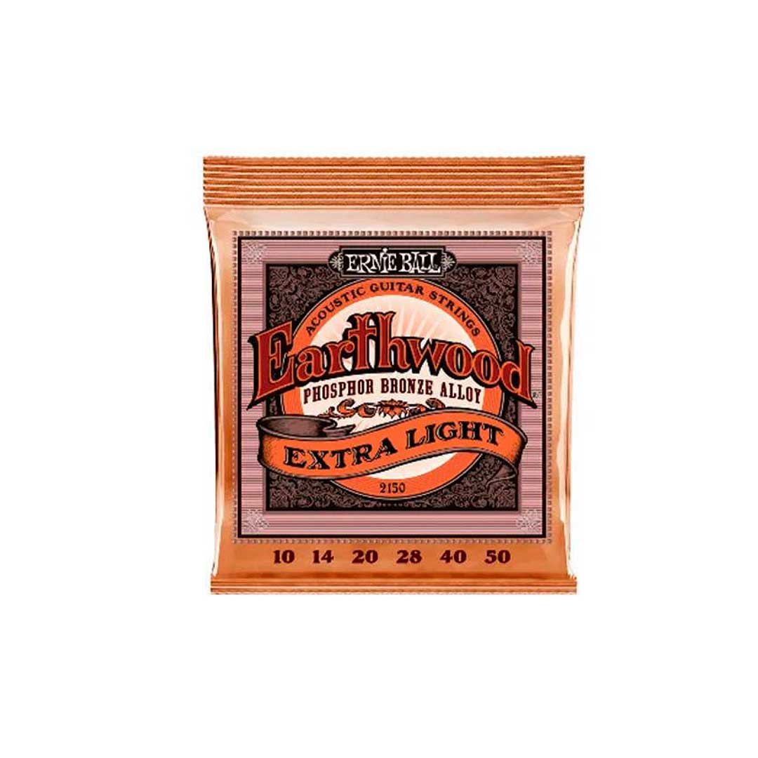 Encordoamento P/violão Aço Earthwood Extra Leve Phosphor Bronze Ernie Ball 010"-050" P02150 [F108]