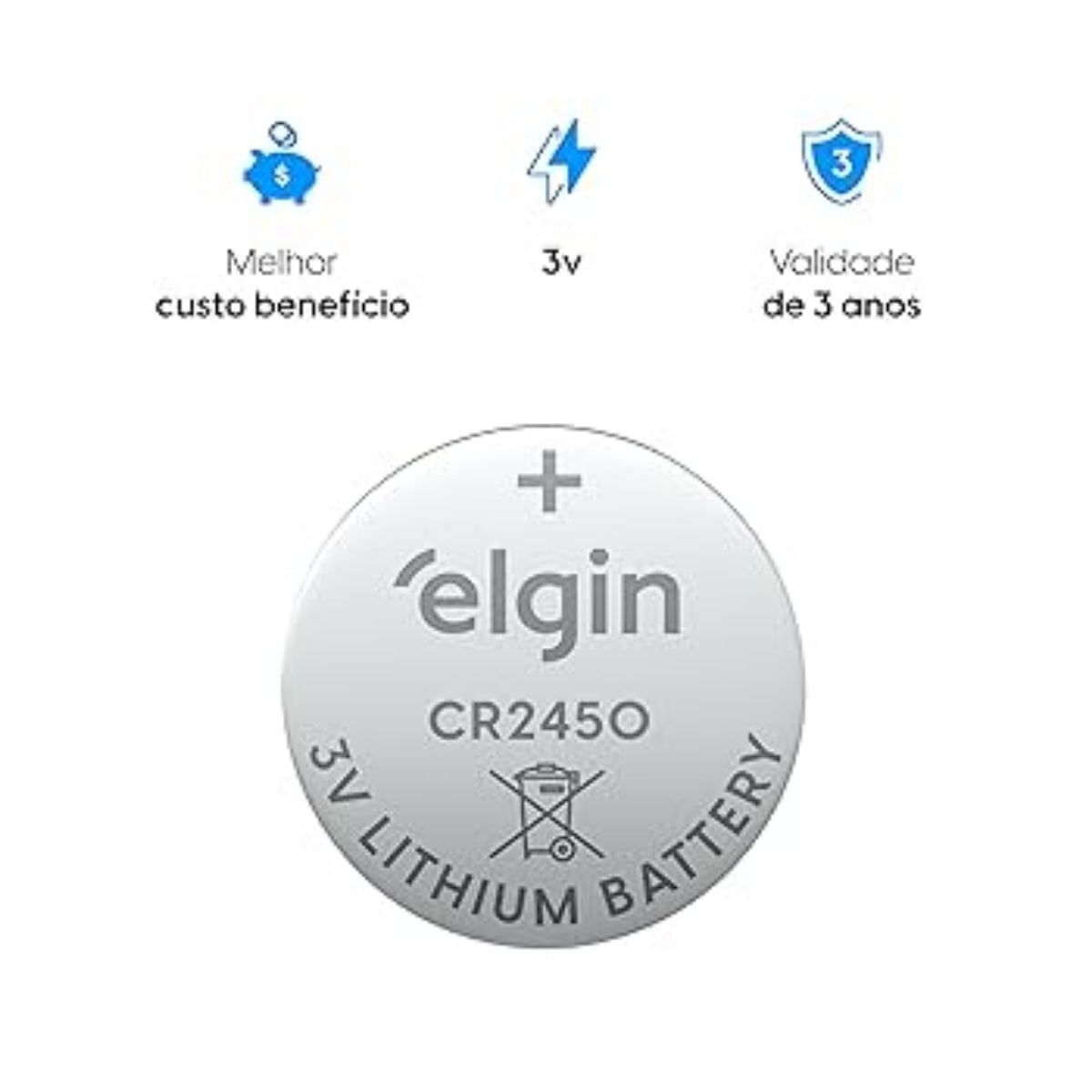 5 Baterias Cr2450 Elgin [F108]