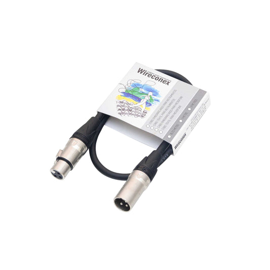 Cabo Para Microfone Emborrachado Xlr Xlr 1 Metro Mpbe-1 Wireconex [F108]