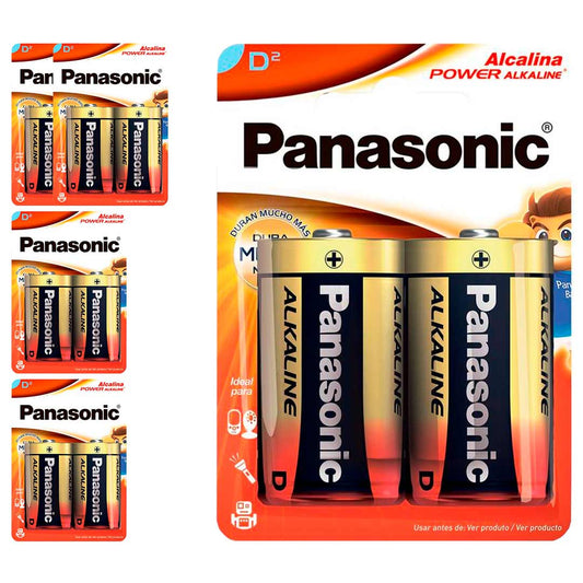 10 Pilhas Alcalinas D Panasonic (5  Cart)