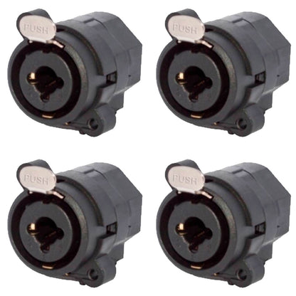 Conector Combo Xlr Fêmea Painel 3p Wc 330 Wireconex 04 Unidades [F108]