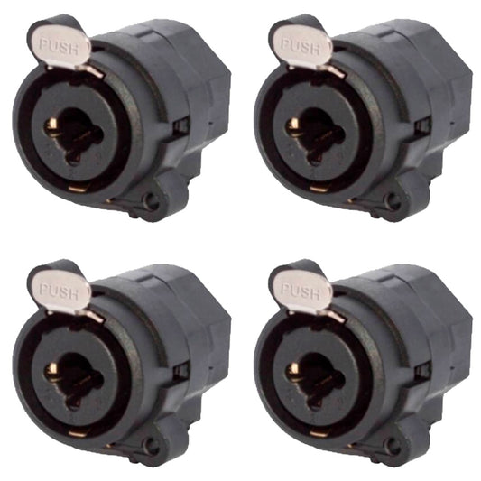 Conector Combo Xlr Fêmea Painel 3p Wc 330 Wireconex 04 Unidades [F108]
