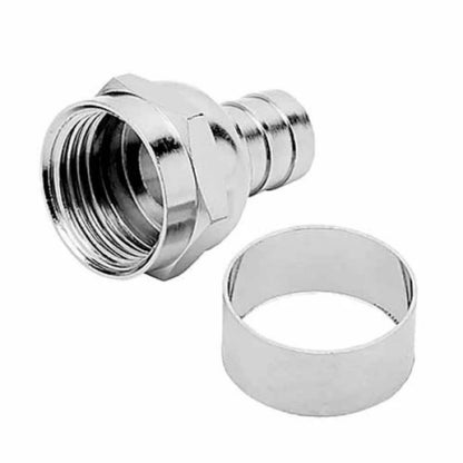 Conector F Rg 6 Com Anel Storm 100 Unidades [F108]